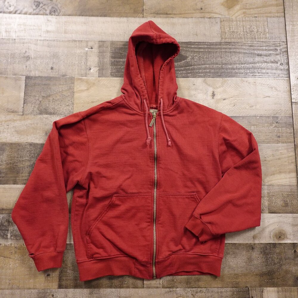 L.L.Bean Men’s Red Full-Zip Hoodie Sweatshirt Size Small Regular